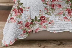 Kit Cobre leito Colcha Queen Bolti Estampada com 3 peças Dupla Face Milena - Mais Bela Enxovais