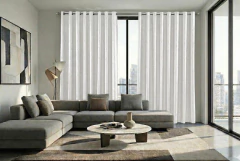 Cortina Jacquard Para Sala E Quarto 4,00x2,50 Em Tecido Florido Para Varão