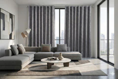 Imagem do Cortina Jacquard Sala E Quarto 3,0m x 2,70m Em Tecido Florido Pra Varão