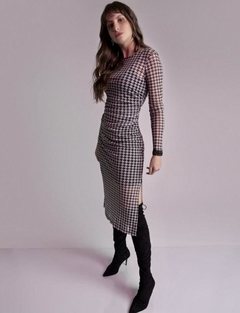 Vestido em tule com punho bordado - comprar online