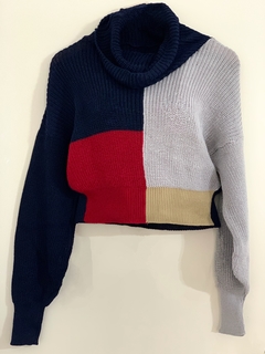 Blusa manga longa em tricot com padronagem geométrica - Atemporal Soul