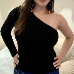 Blusa manga longa única - tricot