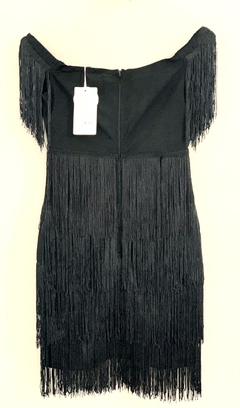 Imagem do Vestido curto ombro a ombro franjas