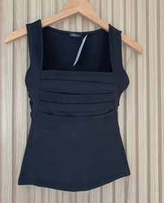 Blusa decote drapeado alças largas na internet