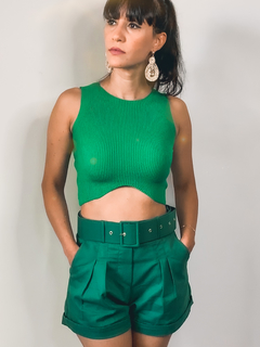 SHORTS FEMININO EM ALFAIATARIA COM CINTO - comprar online