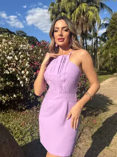 VESTIDO CURTO COM DECOTE TRAPÉZIO EM ALFAIATARIA na internet