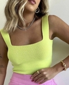 Cropped decote quadrado - tricot modal