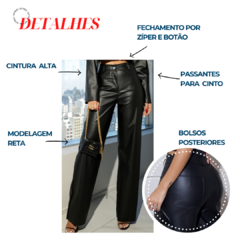 CALÇA WIDE LEG COURO ECO - loja online