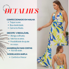 VESTIDO LONGO ESTAMPADO FRENTE ÚNICA na internet