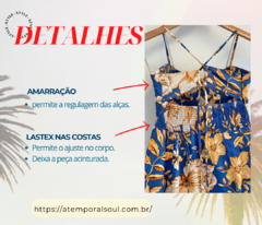 Vestido midi viscolinho estampa floral - Atemporal Soul