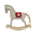 ESCULTURA CAVALO FELTRO CINZA