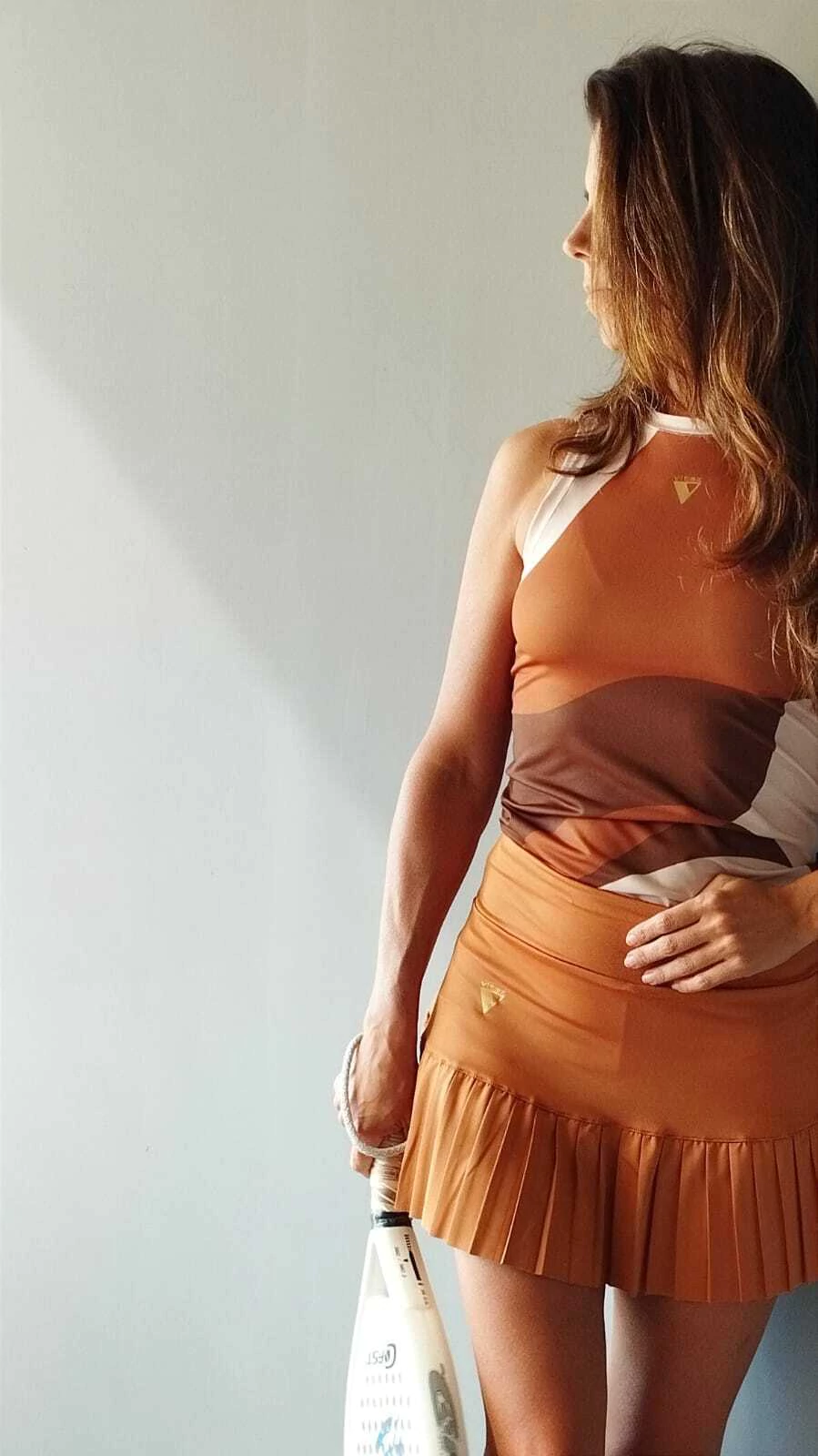Pollera plisada Golden