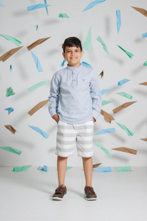 BATA LONGA AZUL MAYA LINHO 4/6/8 - comprar online