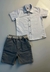 CAMISA M.CURTA INF. LISTRAS FINAS CINZA MÉDIO 1/2/3 - comprar online