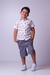 CAMISA M.CURTA INF. FOLHAS BRANCO 4/6/8