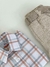 CAMISA MC XADREZ CANELA BABY ( FIO TINTO )