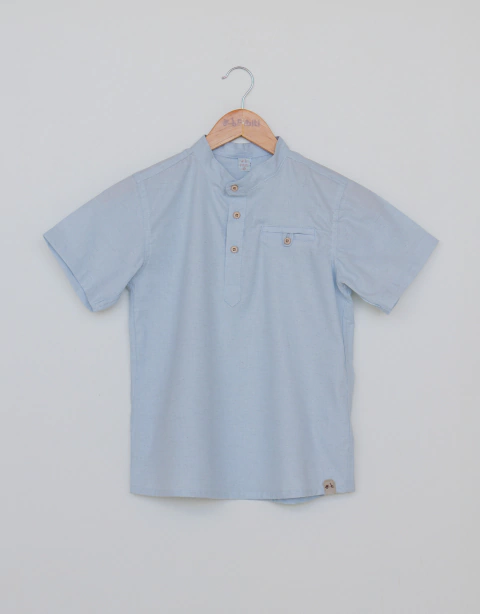 BATA JUVENIL M.CURTA AZUL MAYA LINHO - comprar online