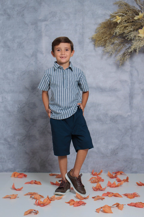 BATA M.CURTA CINZA LISTRAS (1/2/3) - comprar online