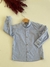 CAMISA M.LONGA INF. LISTRAS FINAS AZUL MARINA 1/2/3 - comprar online