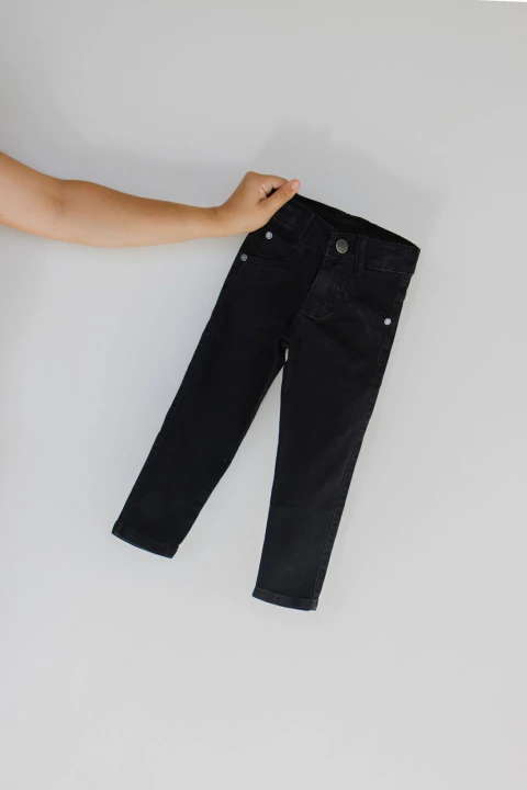 CALÇA INFANTIL BRIM PRETA 1/2/3 - comprar online