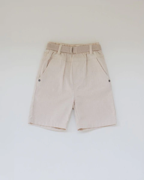 BERMUDA INFANTIL C/CINTO AREIA 4/6/8 - comprar online