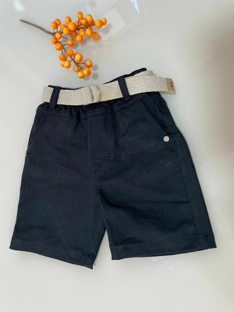 BERMUDA BRIM INFANTIL C/CINTO PRETO (4/6/8)