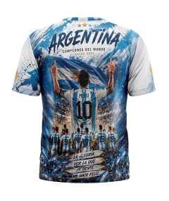 REMERA MESSI ARGENTINA CAMPEON ARTEMIX AX-3010 - comprar online