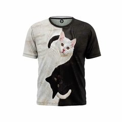 REMERA GATOS NEGRO Y BLANCO YIN YANG ARTEMIX AX-2445 - comprar online