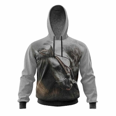 BUZO CAPUCHA CABALLO GRIS Artemix BC-0165