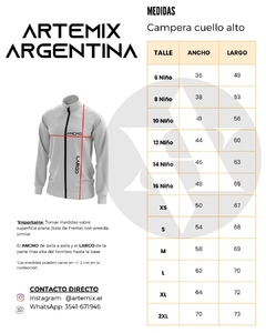 CAMPERA CUELLO ALTO HALCONES DORADOS IAD ARTEMIX CCA-2511 - ARTEMIX ARGENTINA
