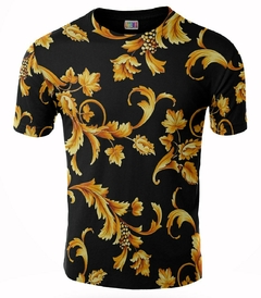 REMERA SLIM FIT ARTE FLORES Y HOJAS Artemix AX-0235