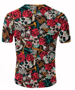 REMERA CALAVERAS Y ROSAS ARTEMIX AX-0758 - comprar online