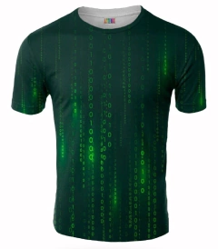 REMERA MATRIX 0 Y 1 BINARIOS verde ARTEMIX AX-0137