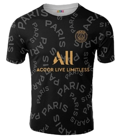 CAMISETA SUBLIMADA PSG PRE MATCH BLACK ARTEMIX AX-0302