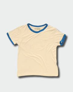 Camiseta Ringer Tee BASIC - Gola Azul - comprar online