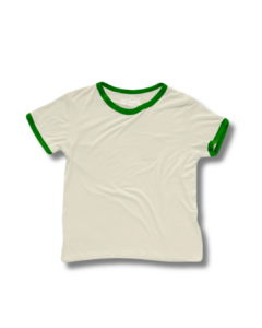 Camiseta Ringer Tee BASIC - Gola Verde - comprar online