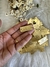 Etiquetas em acrílico dourado 1,5x3,5cm