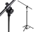 Pedestal Suporte Tripé Girafa p/ Microfone Dinâmico Vocal, Condensador Studio, Acabamento em Alumínio e Aço, Profissional