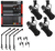 Kit Microfone Podcast, Mixer, Interface, Mesa de Som 6 Canais, Suporte Microfone, Pedesta Braço Articulado com LED, Cabo Xlr M x Xlr F