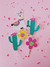 10 MiniToppers "LLAMITAS Y CACTUS"