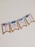 Banderín con flores en relieve (precio por letra) - Papeles Diseñados