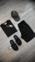 Conjunto GUCCI Alto Relevo - ( CAMISA & BERMUDA ) - Preto - Premium