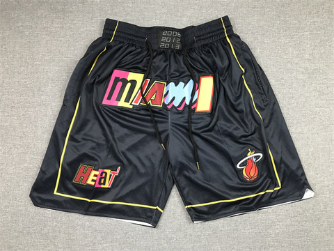 SHORTS NBA JUST DON - MIAMI HEAT - Preto City Edition