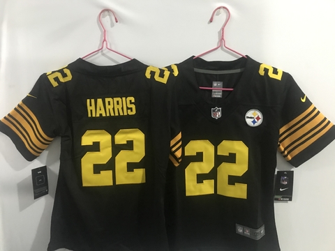 Jersey Pittsburgh Steelers Feminina - Preta Color Rush