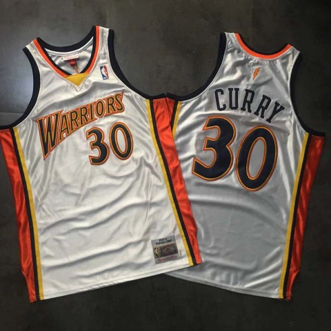 Regata Golden State Warriors - Mitchell & Ness - 09/10 - #30 CURRY - Branca
