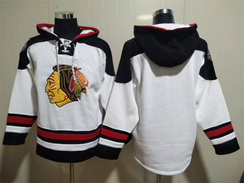 Moletom c/ Capuz - Chicago BlackHawks Branco