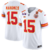 Jersey Kansas City Chiefs Mascuina - Branca SB LVIII Todos os Patchs