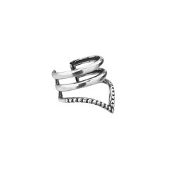Anel Triplo Prata 925 V Boho Ajustável AP12 - comprar online
