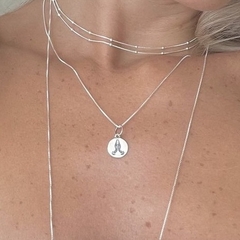 Mini Medalha de Prata Namaste - comprar online