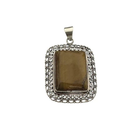 Pingente Indiano Olho de Tigre Retangular - comprar online